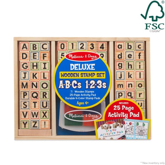 Melissa and Doug Wooden ABC Activity Stamp Set