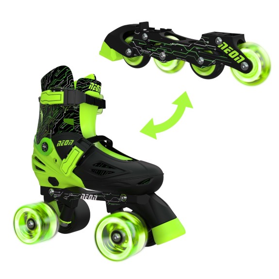 Neon Combo Skates (SIZE 3-6)  GREEN