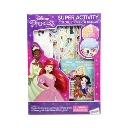 Princess Super Activity Color, Sticker & Design Set